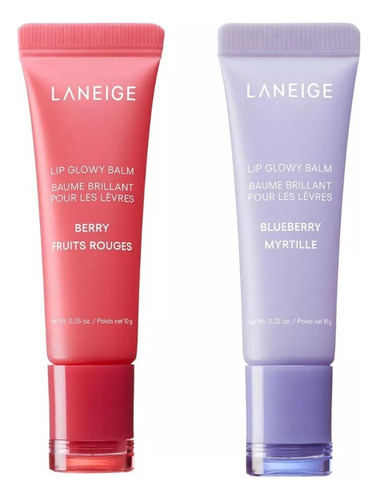 Bálsamo Labial Laneige Glowy, 2 Unidades: Hidratante, Brilla