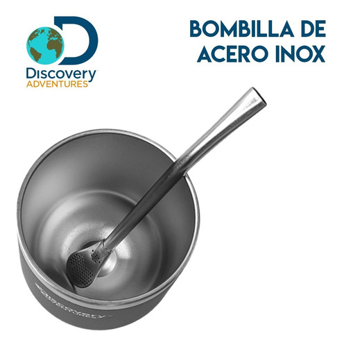 Mate Térmico Discovery Vaso - 350 Ml Tapa + Bombilla