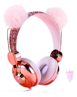 Loakyo Kids Headphones For Girls, Cute Bear Ear Wired Gir...