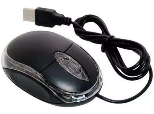 Kit 20 Mouse Óptico Usb Clássico Preto Com Fio Atacado + Nf