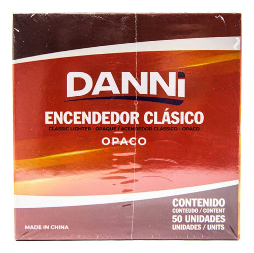 Encendedor Economico Danni X50 Clasico (opaco) Suchina Sa