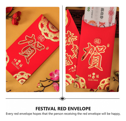 Paquete Rojo Para Tarjetas De Regalo, Sobre Rojo, 30 Unidade