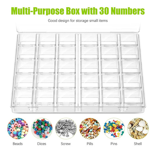 Cajas De Almacenamiento Apilables De 30 Compartimentos Con T