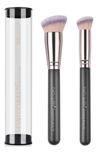 Party Queen Brochas De Maquillaje Pro Foundation Brush Y Cor