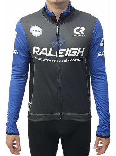 Campera Ciclista Mtb Raleigh C/bolsillo Trasero Tiendabike