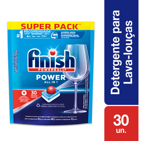 Detergente De Máquina De Lavar Louças Finish 30 Tabs