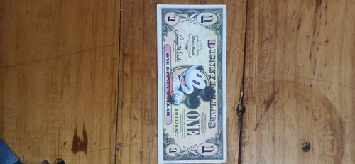 Billete De Un Dólar Disney Land