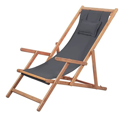 Vidaxl Silla De Playa Plegable Con Pos Vidaxl_081223000011ve