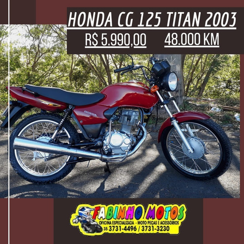 Imagem 1 de 7 de Honda Cg 125 Titan Ks 2003 Vermelha Novíssima!!!