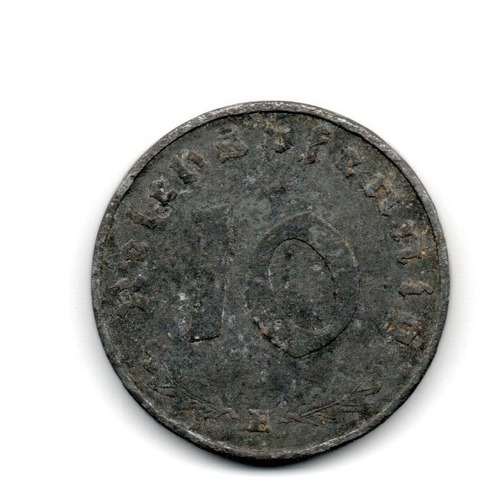 Alemania Moneda 10 Reichspfennig Año 1944 E Km#101
