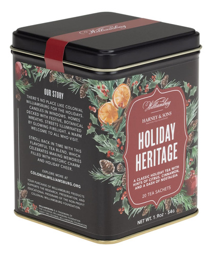 Harney Sons Holiday Heritage Colonial Williamsburg Blend Te