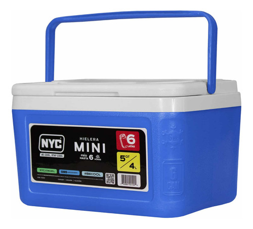 Hielera Mini 5 Qt Termica Portatil 6 Latas 0100 Nyc