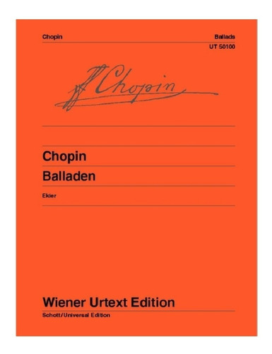 F.chopin: Balladen Fur Kalvier / Ballads For Piano / Baladas