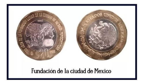Una Moneda  De 20 Pesos 