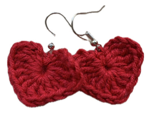 Aretes Corazón Crochet