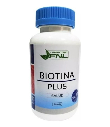 Biotina Plus 60 Cáp Fortalece Las Uñas Y Cabello 