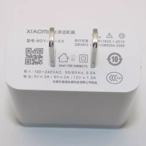 XIAOMI Cargador Xiaomi Original QC 3.0 + Cable Tipo C Carga Rápida