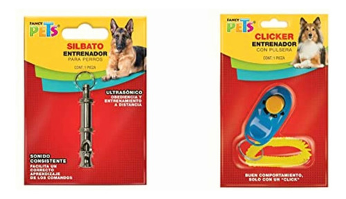 Fancy Pets Silbato Para Entrenamiento + Clicker Con Pulsera