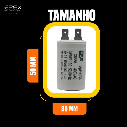 Capacitor Permanente 6uf 400v Epx (c/terminal)