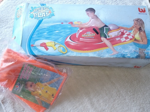 Splash And Play Moto Inflable ...ideal Para La Piscina