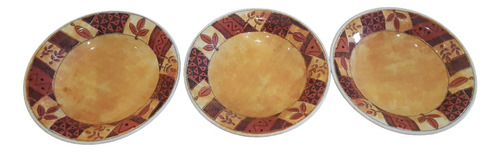 Platos Hondo Ceramicas X 3 Con Guarda