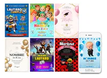 Comprar Invitación Digital Tarjeta Virtual Imprimible Cumpleaños