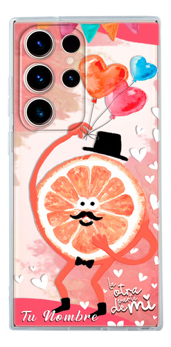 Funda Para Galaxy De Parejas Media Naranja Con Nombre De Él