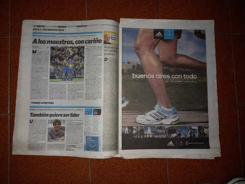 Clarin Deportivo 12-9-2011. Boca1 San Martin De San Juan 0 (Usado)