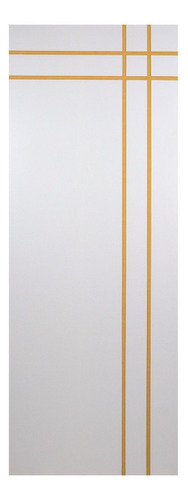 Folha De Porta Madeira Decorada 210x60cm Espessura 3,5cm