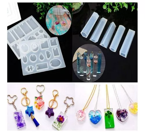 Set 94 Piezas Molde Silicona Resina Epoxica Joyería Artesani