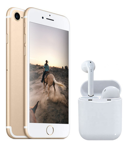  iPhone 7 128gb Oro + Audífonos Inalámbricos (obsequio) (Reacondicionado)