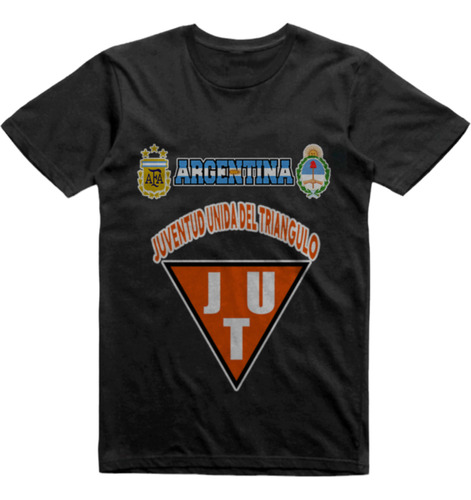 Remera Infantil Negra Juventud Unida Del Triangulo