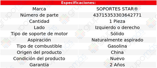 Tacón Motor Izq/der S Star D100 Pickup L6 3.7l 72 A 74
