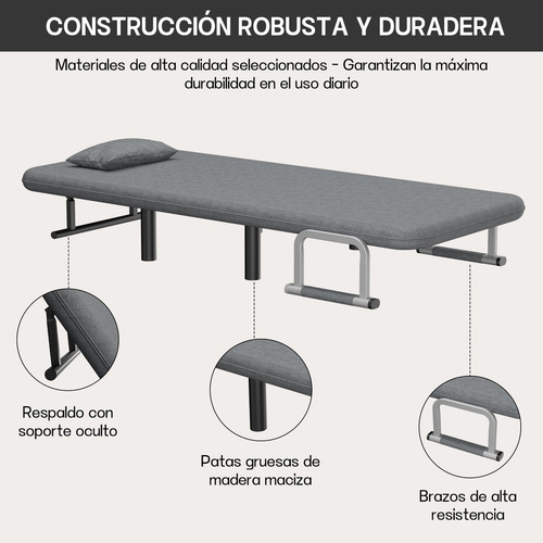 Sillón Sofa Cama Hogar Plegable Confort Reclinable Berger