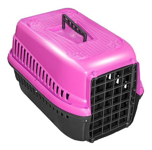 Caixa De Transporte N.2 Cão Cachorro Gato Pequena Rosa
