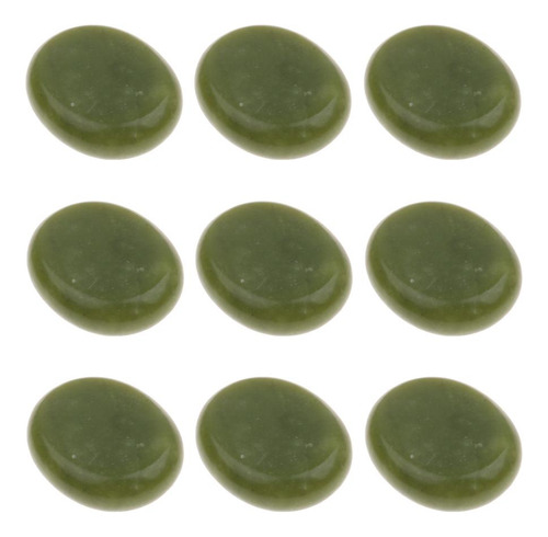9 Unids Pro Caliente Calentada Jade Warmer Rock 5x6cm