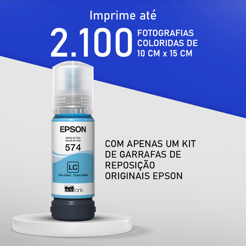 Epson Refil T574 Light Ciano Original Ecotank L8050 L18050