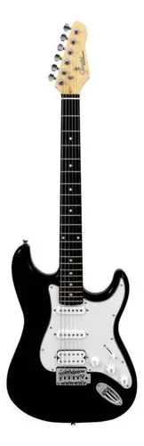 comprar Guitarra Elétrica Giannini G-101 Standard Stratocaster 1h2s Cor Pretou002FBranco Material do diapasão Madeira técnica Orientação da mão Destro
