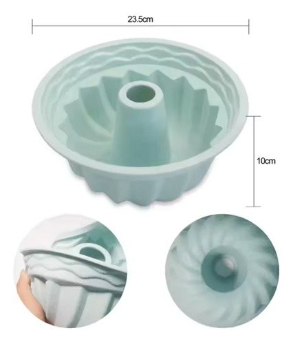 Molde Savarin Flanera De Silicona Apta Horno Biscochuelo Surtido