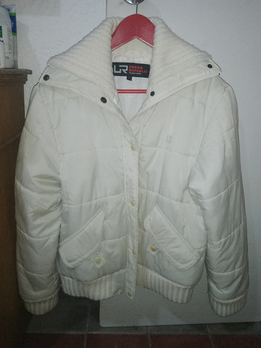 Campera Puffer Blanca De Dama Talle Len Maldonado