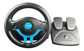 Volante Con Pedal Pc Play Ps4 Ps3 Xbox Sw Carrera Noga Stv06 Color Negro