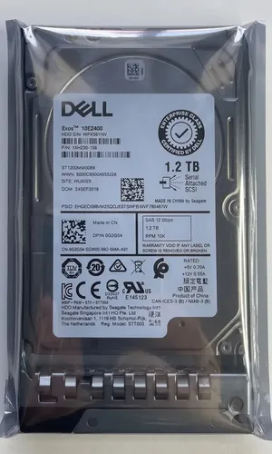 Hd Servidor Dell 1.2tb 10k 2,5 Sas 12gbps 0g2g54 G2g54 com gaveta
