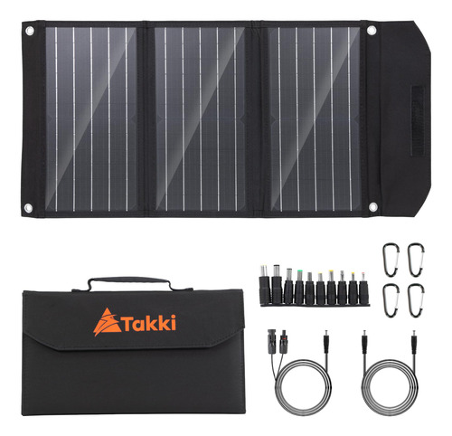 Takki Panel Solar Plegable De 30 W Kit De Cargador Solar