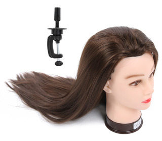 Cabeza de maniquí de pelo 100  real para entrenamiento de cosmetología  cabeza de muñeca para prácticas de peluquería y peluquería cabeza de  entrenamiento para peinados y trenzas  Amazoncommx Belleza