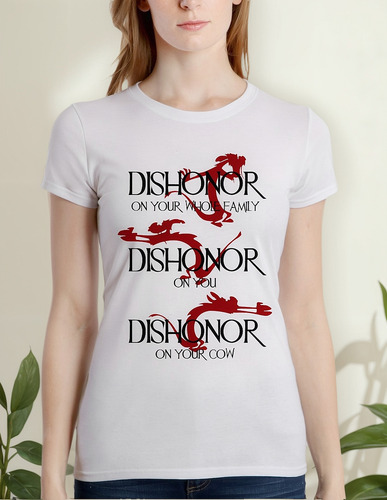 Playera Unisex Mushu Mulan Deshonor #1 Películas Animación