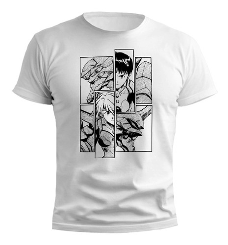 Remera Evangelion Ilustracion Estilo Manga Diseño Exclusivo