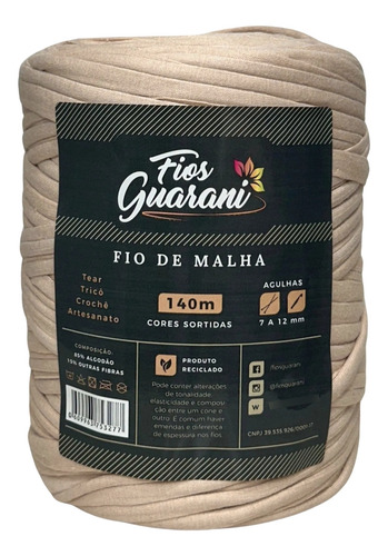 Fio De Malha Residual 140m - Fios Guarani Cor Bege