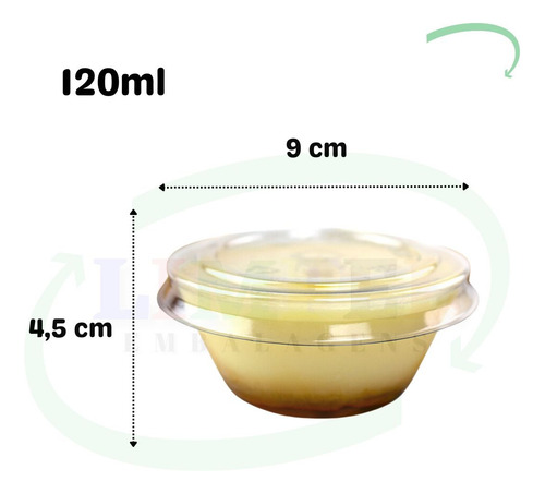 100 Forma Mini Pudim Forneável Banho Maria Microondas 120ml