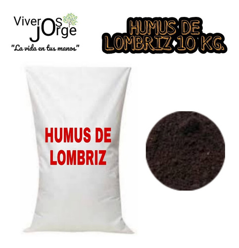 Imagen 1 de 3 de Humus De Lombriz/abono Para Plantas Y Jardín 10 Kg.
