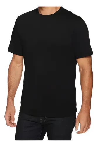 Polera negra algodon sale